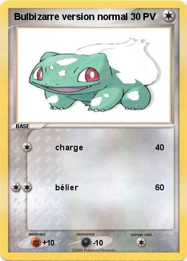Pokemon Bulbizarre version normal
