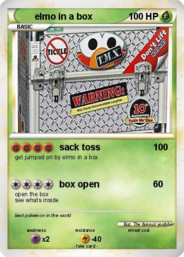 Pokemon elmo in a box