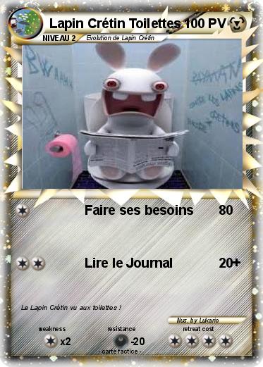 Pokemon Lapin Crétin Toilettes