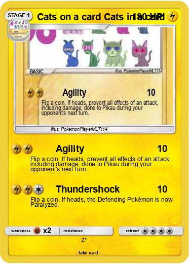 Pokemon Cats on a card Cats in a card