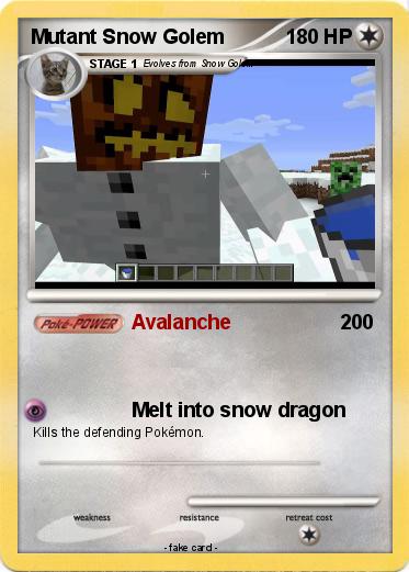 Pokemon Mutant Snow Golem