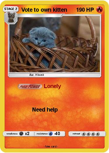 Pokemon Vote to own kitten