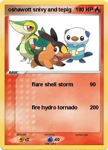 Pokemon oshawott snivy and tepig