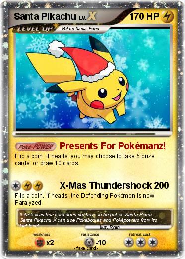Pokemon Santa Pikachu