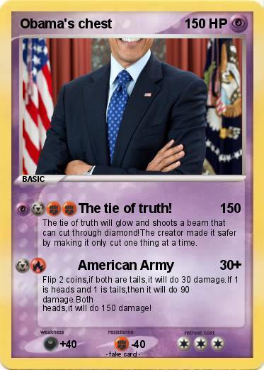 Pokemon Obama's chest