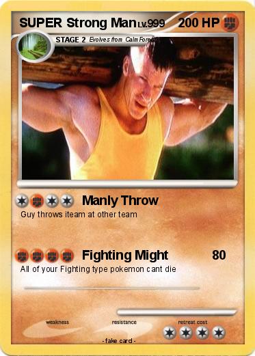 Pokémon SUPER Strong Man - Manly Throw - My Pokemon Card