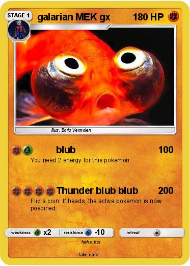 Pokemon galarian MEK gx