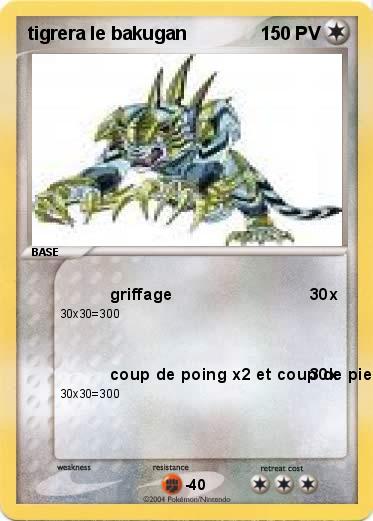 Pokemon tigrera le bakugan