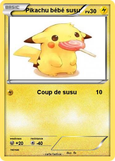 Pokemon Pikachu bébé susu