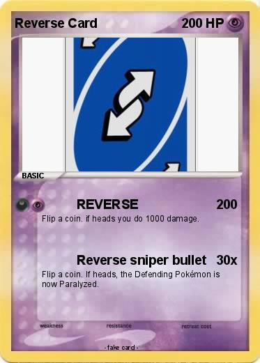 Pokemon Reverse Card