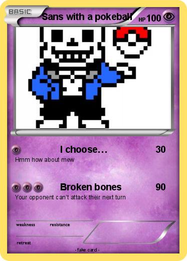 Pokemon Sans with a pokeball