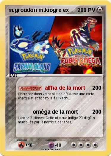 Pokemon m.groudon m.kiogre ex
