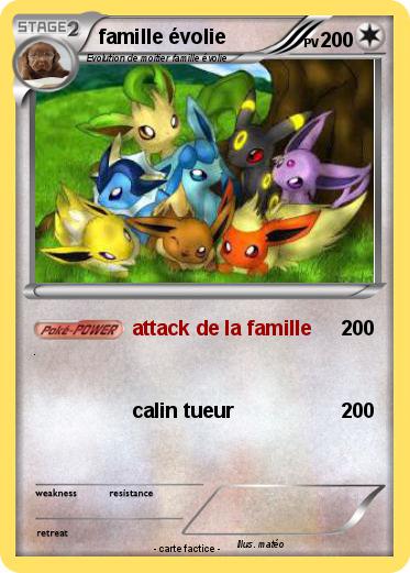 Pokemon famille évolie