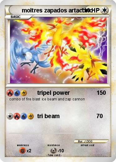 Pokemon moltres zapados artacono
