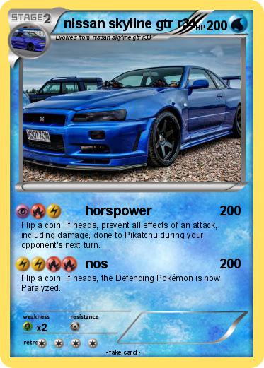 Pokemon nissan skyline gtr r34