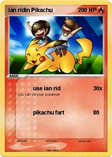 Pokemon ian ridin Pikachu