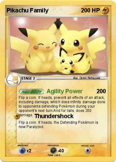 Pokemon Pikachu Family