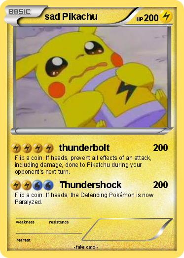 Pokemon sad Pikachu