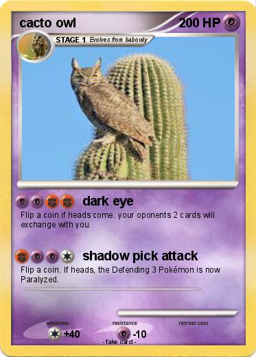 Pokemon cacto owl