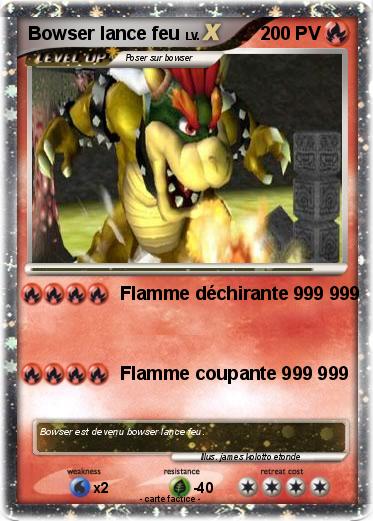 Pokemon Bowser lance feu