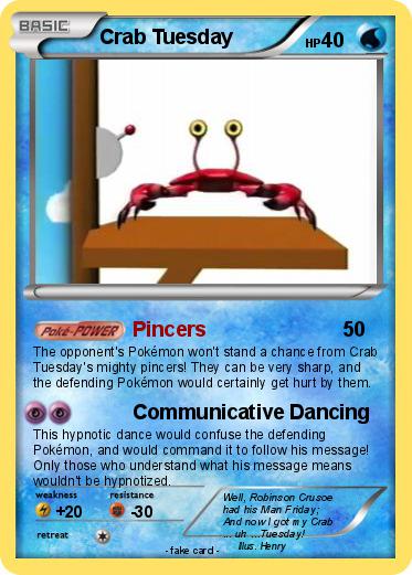 Pokemon Crab Tuesday