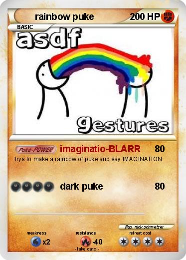 Pokemon rainbow puke