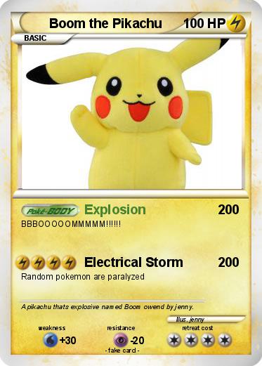 Pokemon Boom the Pikachu