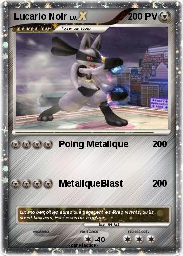 Pokemon Lucario Noir