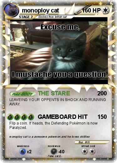 Pokemon monoploy cat