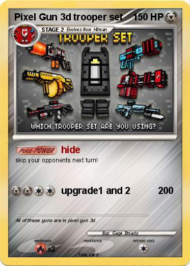 Pokemon Pixel Gun 3d trooper set