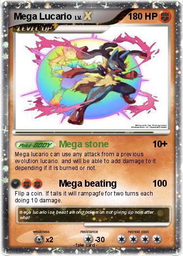 Pokémon Mega Lucario 18 18 - Mega stone - My Pokemon Card