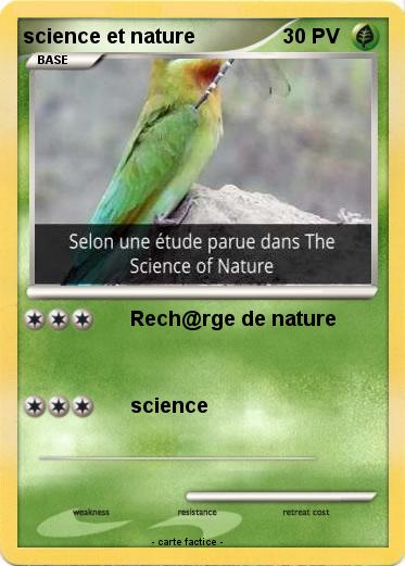 Pokemon science et nature