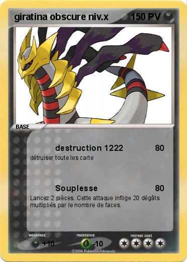 Pokemon giratina obscure niv.x