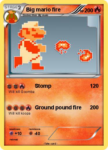Pokemon Big mario fire