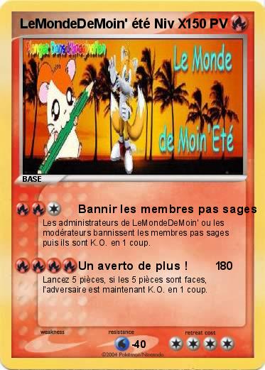 Pokemon LeMondeDeMoin' été Niv X