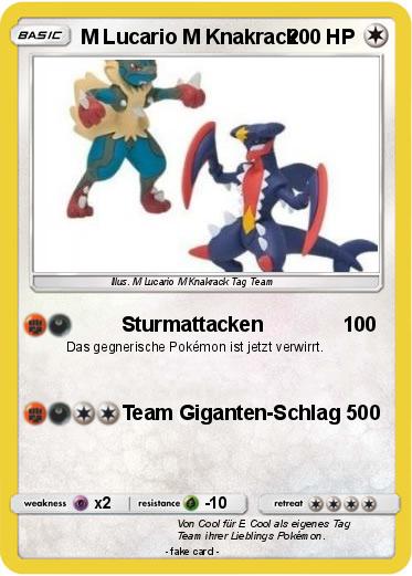 Pokemon M Lucario M Knakrack