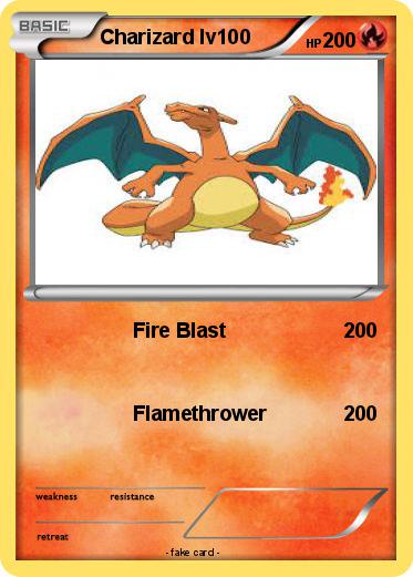 Pokemon Charizard lv100