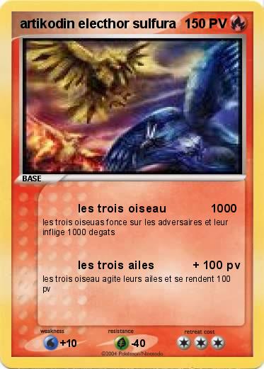 Pokemon artikodin electhor sulfura