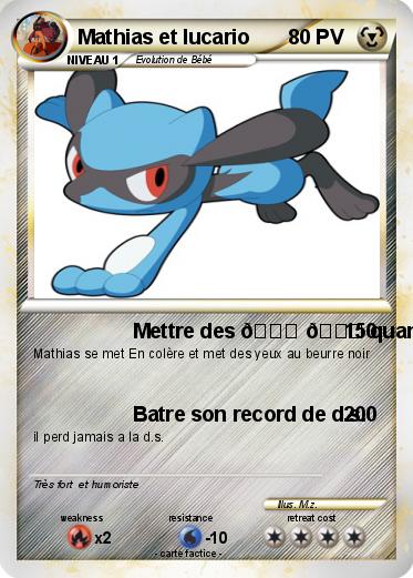 Pokemon Mathias et lucario
