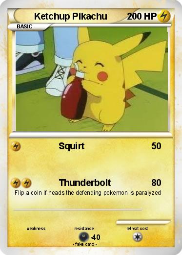 Pokemon Ketchup Pikachu