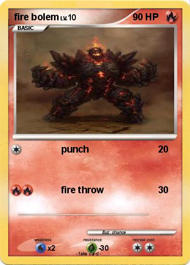 Pokemon fire bolem