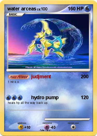 Pokemon water arceas