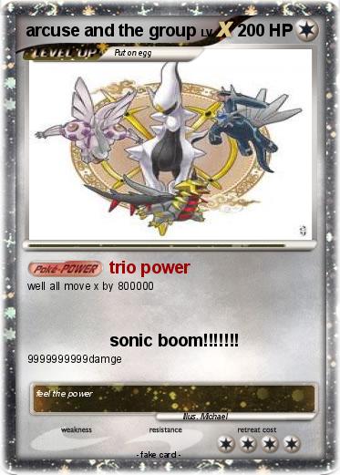 Pokemon arcuse and the group