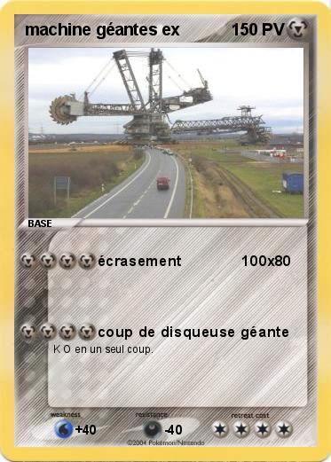 Pokemon machine géantes ex
