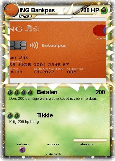 Pokemon ING Bankpas