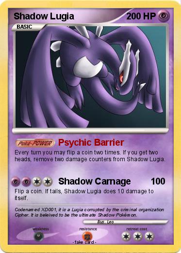 Pokemon Shadow Lugia