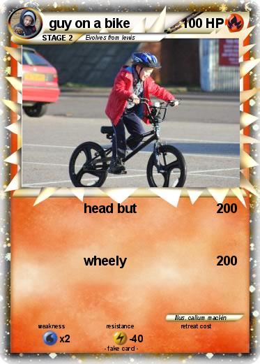 Pokemon guy on a bike