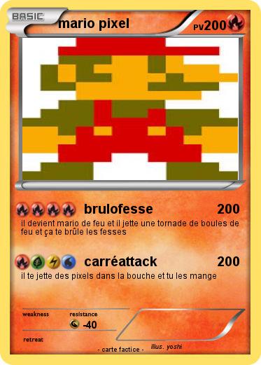Pokemon mario pixel