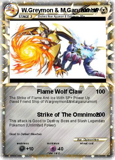 Pokemon W.Greymon & M.Garurumon