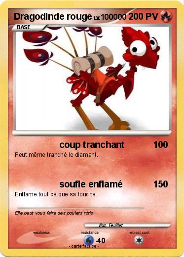 Pokemon Dragodinde rouge